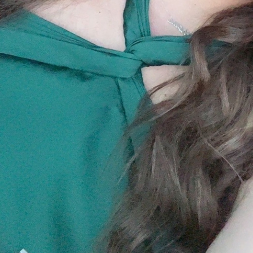 Azazie Emerald Cross-Neck Maxi Dress